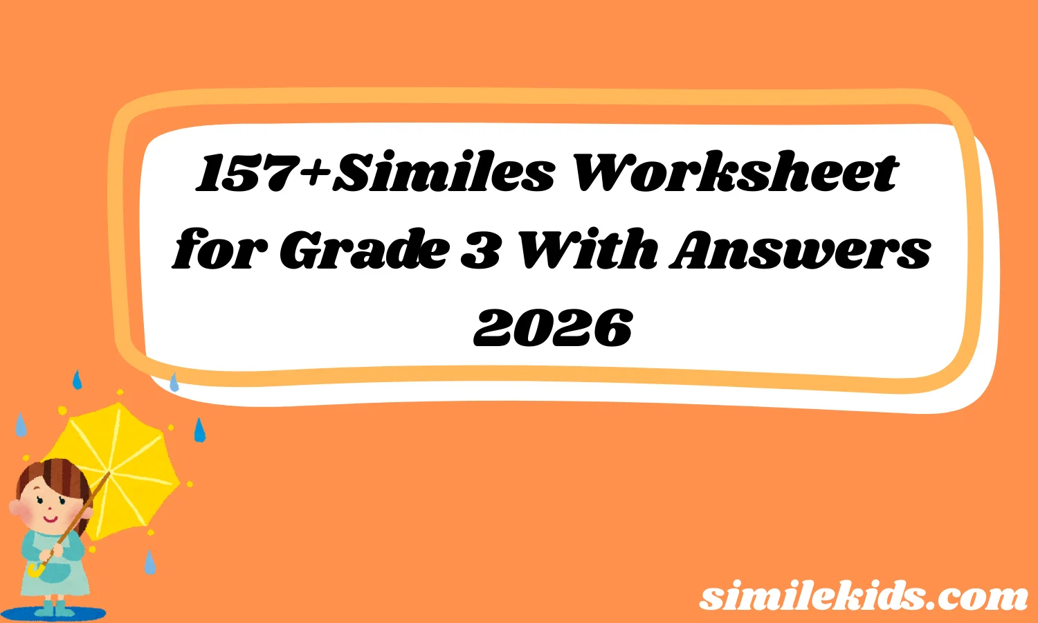 Similes Worksheet for Grade 3 With Answers